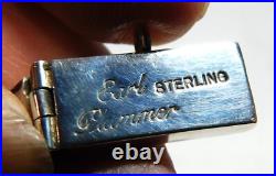 Vintage Earl Plummer Navajo Sterling Silver Multicolored Stones Bracelet / Nice