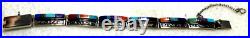 Vintage Earl Plummer Navajo Sterling Silver Multicolored Stones Bracelet / Nice