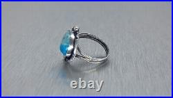 Vintage Estate, Handcrafted, Sterling Silver, Navajo Turquoise Ring