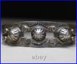 Vintage Fred Harvey Era Navajo Sterling Silver Cuff Bracelet