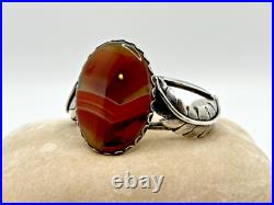 Vintage -Native American Montana Agate Sterling Silver Bracelet #615