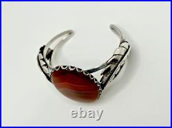 Vintage -Native American Montana Agate Sterling Silver Bracelet #615