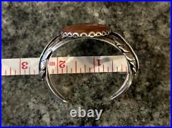 Vintage -Native American Montana Agate Sterling Silver Bracelet #615