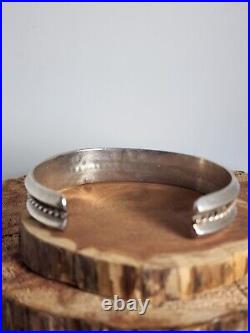 Vintage Native American Navajo Jewelry Sterling Silver Cuff Bracelet