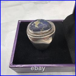 Vintage Native American Navajo Lapis Lazuli Gemstone Sterling Silver Ring