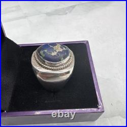 Vintage Native American Navajo Lapis Lazuli Gemstone Sterling Silver Ring