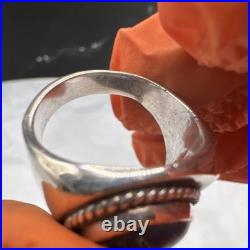 Vintage Native American Navajo Lapis Lazuli Gemstone Sterling Silver Ring