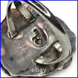 Vintage Native American Navajo Sterling Silver 925 Morenci Turquoise Ring Size 8