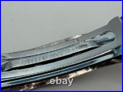 Vintage Native American Navajo Sterling Silver 925 Turquoise Hair Clip Signed ME