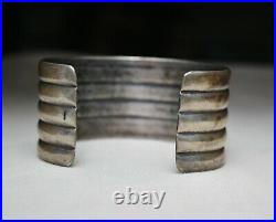 Vintage Native American Navajo Sterling Silver Cuff Bracelet