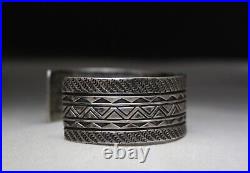 Vintage Native American Navajo Sterling Silver Cuff Bracelet