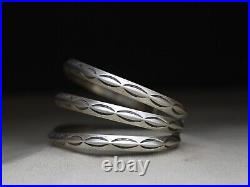 Vintage Native American Navajo Sterling Silver Split Shank Cuff Bracelet