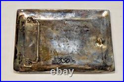 Vintage Native American Sterling Silver Belt Buckle Artisan DS 70s Pottery