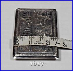 Vintage Native American Sterling Silver Belt Buckle Artisan DS 70s Pottery
