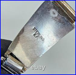 Vintage Native Anerican Navajo Sterling Silver & Turquoisse Womens Watch Band