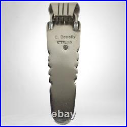 Vintage Navajo C. Benally Sterling Silver Turquoise Inlay Arrowhead Pendant Vintage Navajo C. Benally Sterling Silver Turquoise Inlay Arrowhead Pendant