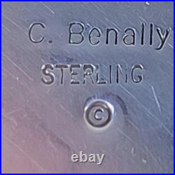 Vintage Navajo C. Benally Sterling Silver Turquoise Inlay Arrowhead Pendant Vintage Navajo C. Benally Sterling Silver Turquoise Inlay Arrowhead Pendant