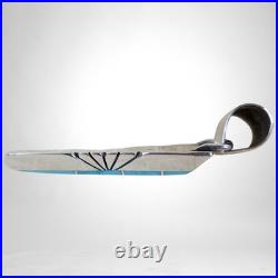 Vintage Navajo C. Benally Sterling Silver Turquoise Inlay Arrowhead Pendant Vintage Navajo C. Benally Sterling Silver Turquoise Inlay Arrowhead Pendant