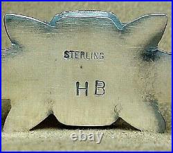 Vintage Navajo Signed Harvey Begay Sterling Silver Fine Turquoise Cuff Bracelet