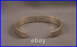 Vintage Navajo Silver Signed k. M. Bill Bracelet