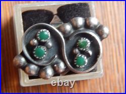 Vintage Navajo Snake Eye Sterling Silver Green Cerrillos Turquoise Ring 5.25 Vintage Navajo Snake Eye Sterling Silver Green Cerrillos Turquoise Ring 5.25