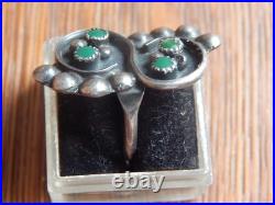 Vintage Navajo Snake Eye Sterling Silver Green Cerrillos Turquoise Ring 5.25 Vintage Navajo Snake Eye Sterling Silver Green Cerrillos Turquoise Ring 5.25