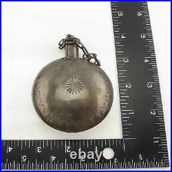 Vintage Navajo Stamped Sterling Silver Flask