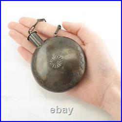 Vintage Navajo Stamped Sterling Silver Flask