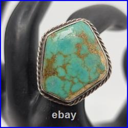 Vintage Navajo Sterling SIlver Royston Turquoise Mens Ring Size 8