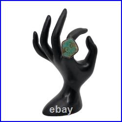 Vintage Navajo Sterling SIlver Royston Turquoise Mens Ring Size 8