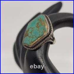 Vintage Navajo Sterling SIlver Royston Turquoise Mens Ring Size 8