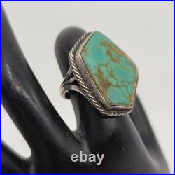 Vintage Navajo Sterling SIlver Royston Turquoise Mens Ring Size 8