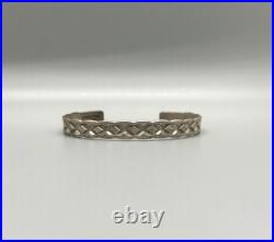 Vintage Navajo Sterling Silver Bracelet Signed Douglas Ctaitty