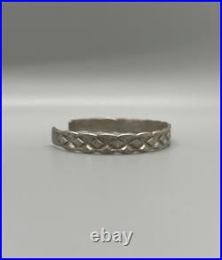 Vintage Navajo Sterling Silver Bracelet Signed Douglas Ctaitty