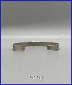 Vintage Navajo Sterling Silver Bracelet Signed Douglas Ctaitty