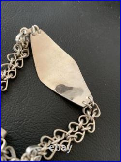 Vintage Navajo Sterling Silver Butterfly Link Bracelet Handmade 1467