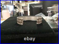 Vintage Navajo Sterling Silver Coral Cuff Bracelet 6.5 Unmarked 22.7 Grams