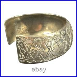 Vintage Navajo Sterling Silver Hand Stamped Bracelet Vintage Navajo Sterling Silver Hand Stamped Bracelet