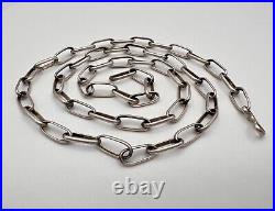 Vintage Navajo Sterling Silver Handmade Link Chain Necklace 18.8g 24