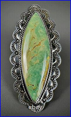 Vintage Navajo Sterling Silver High Grade Royston Turquoise Ring MASSIVE