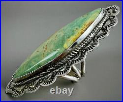 Vintage Navajo Sterling Silver High Grade Royston Turquoise Ring MASSIVE