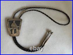 Vintage Navajo Sterling Silver Hunter Bolo Tie