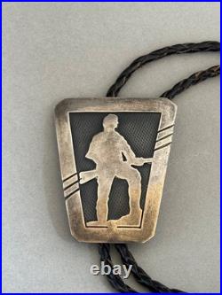 Vintage Navajo Sterling Silver Hunter Bolo Tie