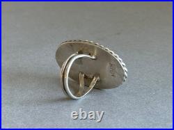Vintage Navajo Sterling Silver Inlaid Dancer Ring. R H Begay Size 6 1/2