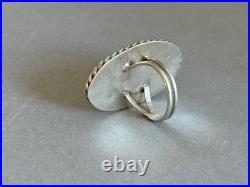 Vintage Navajo Sterling Silver Inlaid Dancer Ring. R H Begay Size 6 1/2