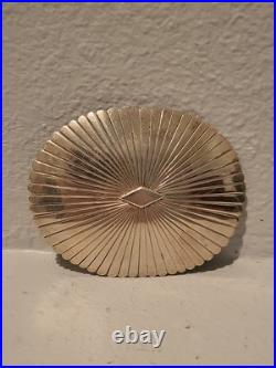 Vintage Navajo Sterling Silver Large Signed Sun Concho Brooch Pin 28.35g + Vintage Navajo Sterling Silver Large Signed Sun Concho Brooch Pin 28.35g +