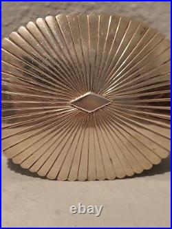 Vintage Navajo Sterling Silver Large Signed Sun Concho Brooch Pin 28.35g + Vintage Navajo Sterling Silver Large Signed Sun Concho Brooch Pin 28.35g +