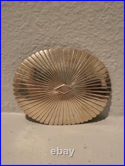 Vintage Navajo Sterling Silver Large Signed Sun Concho Brooch Pin 28.35g + Vintage Navajo Sterling Silver Large Signed Sun Concho Brooch Pin 28.35g +