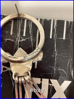 Vintage Navajo Sterling Silver Malachite Turquoise Inlay Dangle Drop Earrings