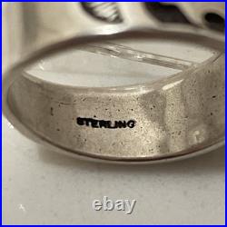 Vintage Navajo Sterling Silver Navajo Style Bear Band Ring size 8